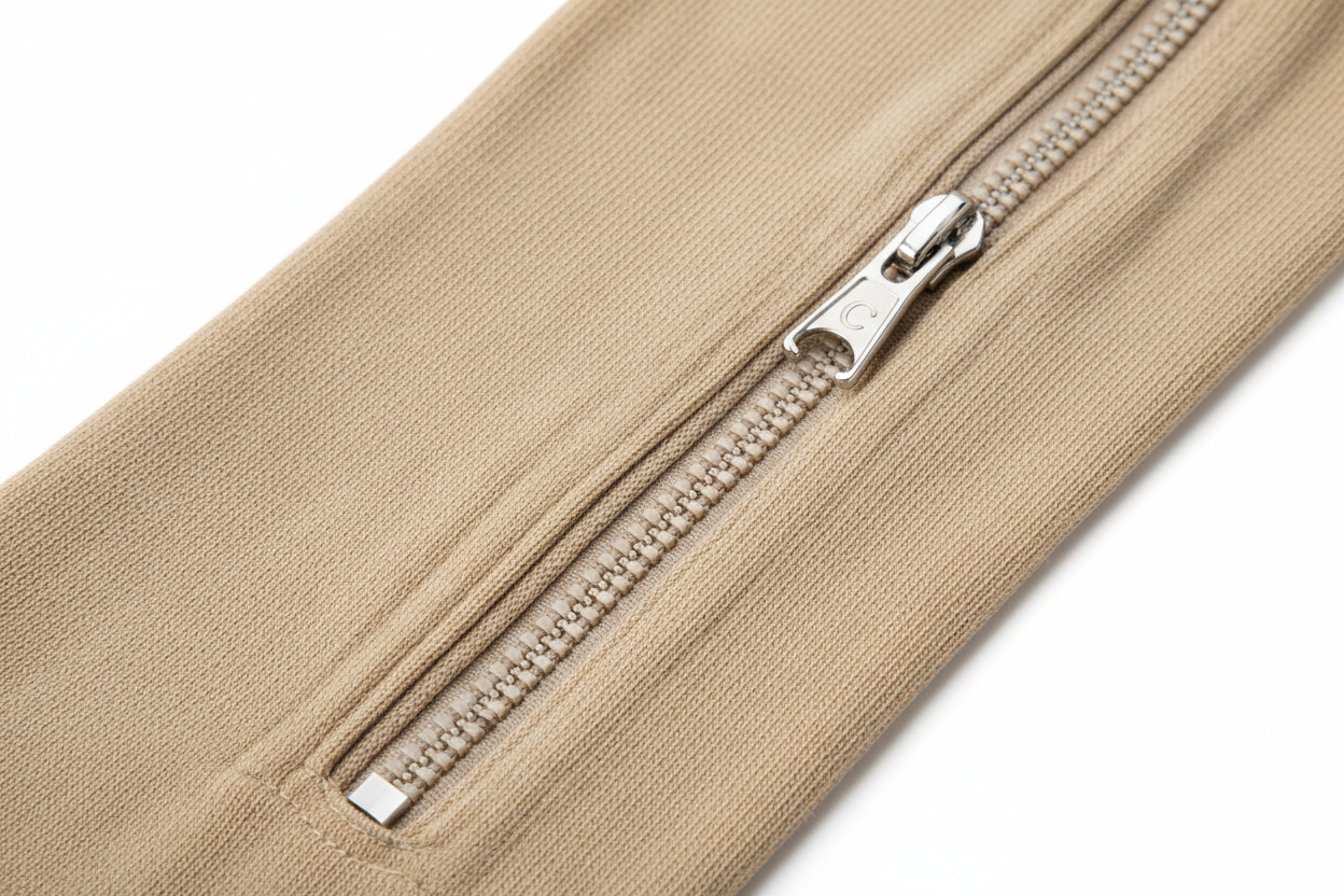 Dettaglio zip laterale calze compressione