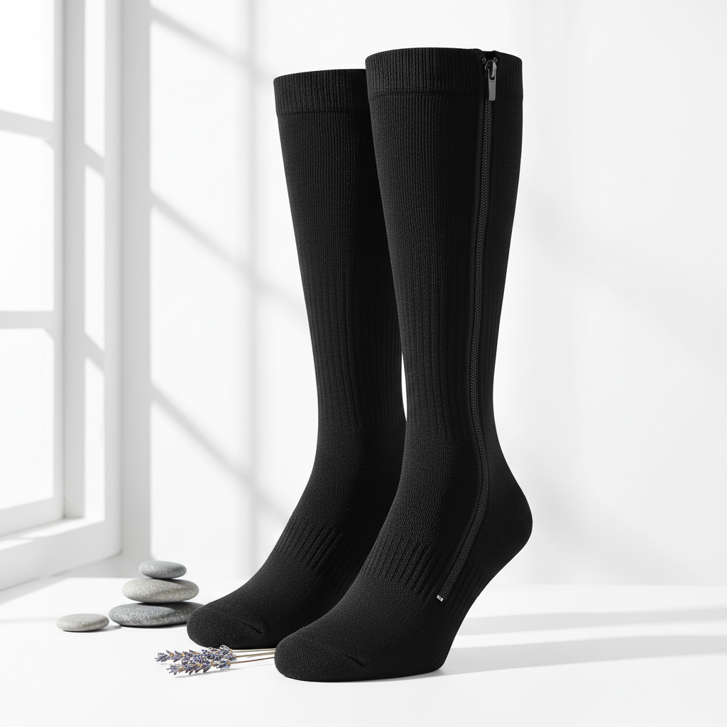 calze a compressione donna 15-20 mmHg dal design elegante per uso quotidiano